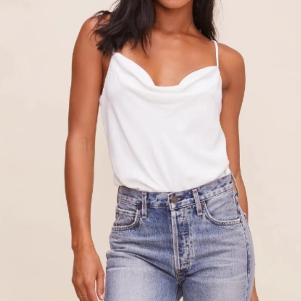 Astr The Label cowl neck camisole bodysuit size XS